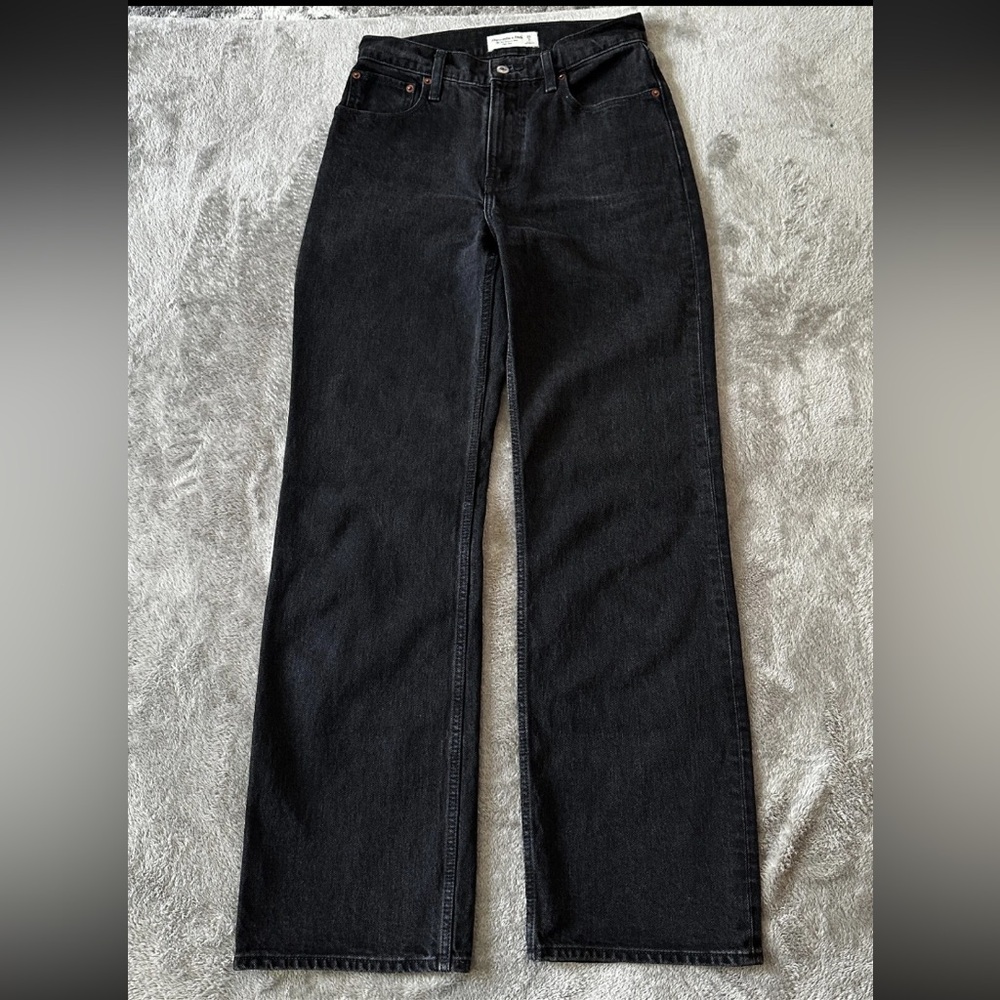 Abercrombie & Fitch High Rise 90s Relaxed Jeans Women's 26 S Black